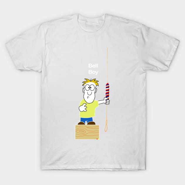 Bell Ringing Bell Boy (Dark background) T-Shirt by Grandsire